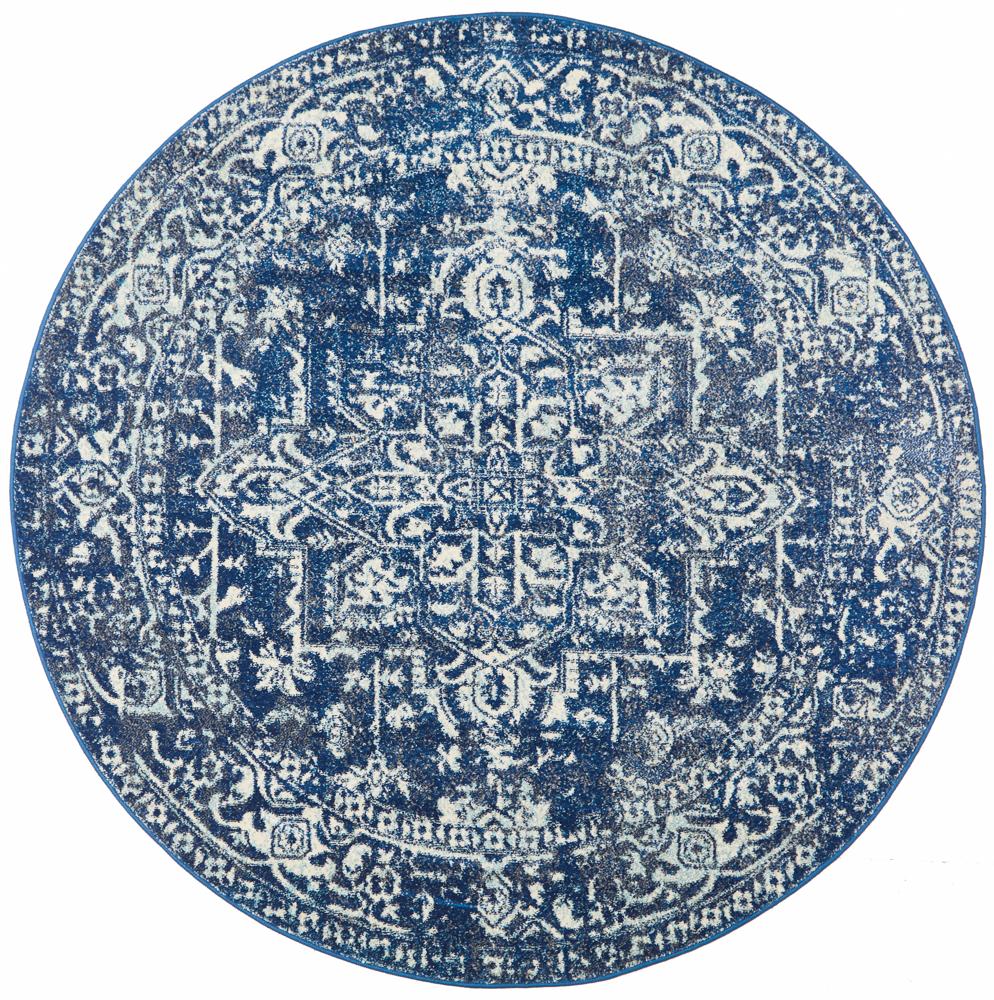 Large Navy Round Rugs Evoke 253 Navy Round Rug – Rug Culture