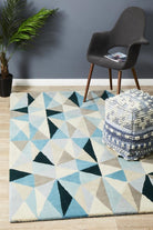 Matrix Pure Wool Turquoise Rug