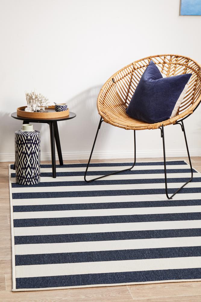 Seaside 4444 Navy White Rug – Rug Culture