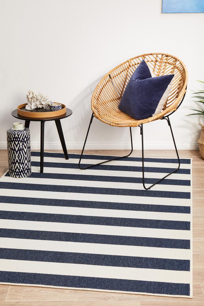 Seaside 4444 Navy White Rug – Rug Culture